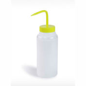Bel-Art LDPE flacons 116260500, 500ml, jaune PAC, bouche large, 6/PK