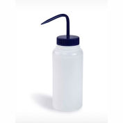 Bel-Art LDPE flacons 116270500, 500ml, bleu Cap, bouche large, 6/PK