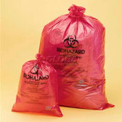 Bel-Art Red Biohazard Disposal Autoclavable Bags, 2-4 Gallon, 1.5 mil Thick, 14"W x 19"H, 200/PK