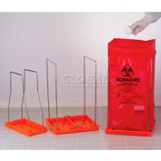 Bel-Art Clavies® Biohazard Bag Holder 131920001, Small, Fits 12" x 24" Bags, 1/PK