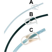 Bel-Art F18228-0000 Acetal Mid-Range Plastic Tubing Clamps, For Tubing 1/8" to 7/16" O.D., 12/PK