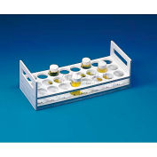 Bel-Art Scintillation Vial Rack 185120000, Polypropylene, For 30mm Tubes, 24 Places, White, 1/PK