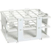 Bel-Art No-Wire™ Test Tube Half Rack 187480020, For 16-20mm Tubes, 20 Places, White, 1/PK