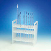 Bel-Art Pipette Support Rack 189530000, Polypropylene, 50 Places, 8-3/8" x 4-1/2" x 8-3/4", 1/PK