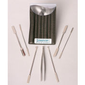 Bel-Art F36705-0000 7-Piece Stainless Steel Micro Spoon and Spatula Weighing Set