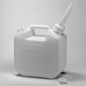 Bel-Art HDPE Jerrican 10935-0000, 5 Liters (1.25 Gallons), Screw Cap, 1" I.D. Spout, White, 1/PK