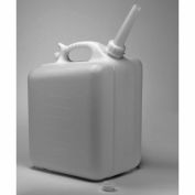 Bel-Art HDPE Jerrican 10937-0000, 20 Liters (5 Gallons), Screw Cap, 3/4" I.D. Spout, White, 1/PK