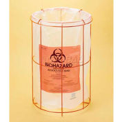 Bel-Art Poxygrid® Wire Bag Holder 131870000, Fits 12"W x 24"H Bags, Orange, 1/PK