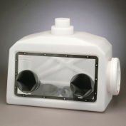Bel-Art H50028-2001 Portable Glove Box System With 2 Gas Ports, 1 Pair of Gloves & Clamping Rings