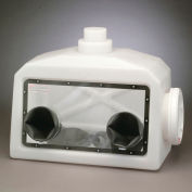 Système de boîte à gants Portable H50028 Bel-Art-2001 avec 2 Ports du gaz, 1 paire de gants & anneaux de serrage