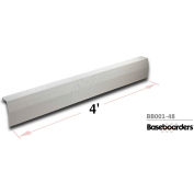 Baseboarders® Premium Series 4 ft Steel Easy Slip-on Baseboard Heater Cover, White