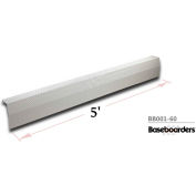 Baseboarders® Premium Series 5 ft Steel Easy Slip-on Baseboard Heater Cover, White