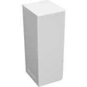 Baseboarders® Basic Series Steel Easy Slip-on Baseboard Heater Cover Left Side Endcap, White