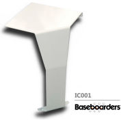 Baseboarders® Premium Series Steel Easy Slip-on Baseboard Inside 90 Degree Corner, Blanc
