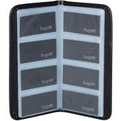 Bugatti BCC97358 Polyester Business Card Case, 5"L X 10"H X 0.25"W, Black