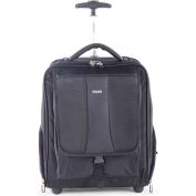 Bugatti BKPW2620 Ballistic Nylon Backpack, 15.6" Computer Case w/ Wheels, Black