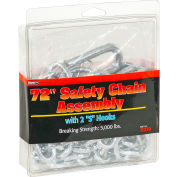 Chaîne de sécurité 9/32 X 72 W 7/16 chaleur traitée S Hooks - Qté Min 5