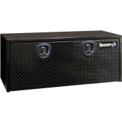 Boîte de camion de soubassement en acier acheteurs W / Diamond Tread porte en aluminium - noir 18 x 18 x 48 - 1702510