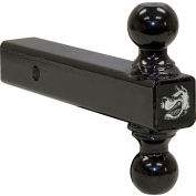 Buyers Products Double-Ball Hitch Solid Shank w/ Black Balls - 1802215