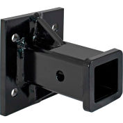 Buyers Products Black Receiver Tube 2" I.D. x 6" Long Welded To 1/2" Mounting Plate - 1804055