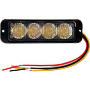Les acheteurs conduit rectangulaire ambre Strobe Light 12-24V - 4 LEDs - 8891130