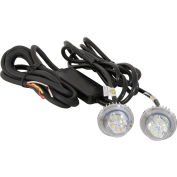 Clear LED Hidden Strobes w/ 2 In-Line Flashers - 15' Cable - 8891215