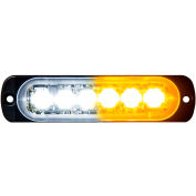 Acheteurs conduit rectangulaire ambre/Clear Low Profile stroboscope 12V - 6 LED - 8891902