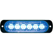 Acheteurs LED rectangulaire bleu stroboscope demi-hauteur 12V - 6 LED - 8891904