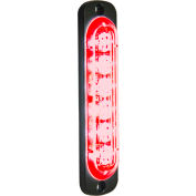 Les acheteurs conduit rectangulaire rouge Low Profile stroboscope 12V - 6 LEDs - 8891913