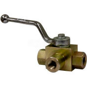 Buyers 3 Port High Pressure Ball Valve, HBV3W100, 5000 Max Pressure, 1" NPTF