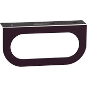 Poudre noire ovale simple enduit en acier au carbone léger support - Qté Min 12