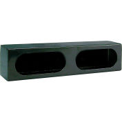 Dual Oval Black Steel Light Cabinet - LB3163