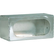 Single Oval Smooth Aluminum Light Cabinet - Min Qty 2