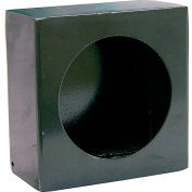 Single Round Black Steel Light Cabinet W/ End Lamp Hole - Min Qty 2