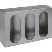 Triple Oval Primed Gray Steel Vertical Light Box - LB8133