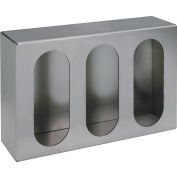 Apprêtée de triple ovale gris boite à lumière verticale en acier - LB8133