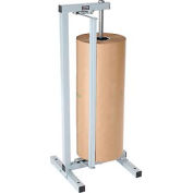 Bulman Products Distributeur de papier vertical avec Cutter, 27"W x 9 » Dia. Roll Size, gris clair