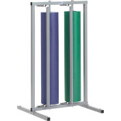 Bulman Products Vertical Double Roll for 36" Material Width, 26"W x 25"D x 44"H, Light Gray