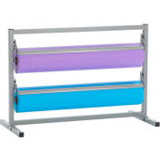 Bulman Products Tour à deux ponts pour 48"Largeur du matériau, 52-1/2"W x 18"P x 27-1/2"H, Gris clair