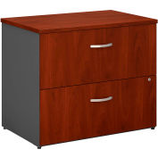 Bush Furniture Lateral File Cabinet, 2 Drawer with Single Handle Pulls - Hansen Cherry - Series C