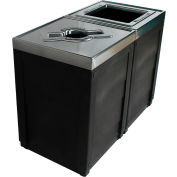 Busch Systems Evolve Double Cube Recycling & Trash Can,Multiple Recyclables & Trash, 100 Gal, Noir