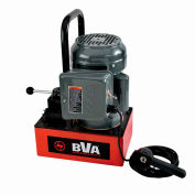 Pompe électrique hydraulique BVA, 0,5 HP, 1 gallons, vanne manuelle 3 voies / 3 positions, pendentif 10 '