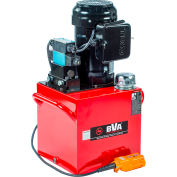 BVA Hydraulic Electric Pump, 1.5 HP, 5 Gallon, 4 Way/3 Position Solenoid Locking Valve, 10' Pendant