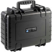 B&W Type 4000 Medium Outdoor Waterproof Case W/o Foam / Insert 16-1/2"L x 13"W x 7H, Black