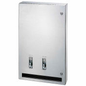 Distributeur de serviette de Bradley/Tampon 25¢, Surface Mount inox - 407-114500