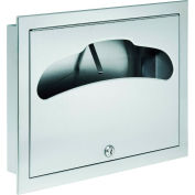 Bradley Corporation Recessed Toilet Seat Cover Dispenser, 500 Seat Covers - 584-000000
