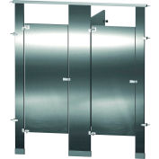 Bradley Stainless Steel 72" Wide Complete 2 Between Wall Compartments, Satin Brushed - BW23660-SS