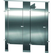 Bradley Stainless Steel 72" Wide Complete 2 Entre les compartiments muraux, satin épandu - BW23660-SS