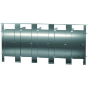 Bradley Stainless Steel 180" Wide Complete 5 Between Wall Compartments, Satin Brushed - BW53660-SS