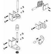 Kit de matériel de porte de partition de toilette de Bradley, Inswing - Zamak, émail cuit au four - HDWT-ZD1